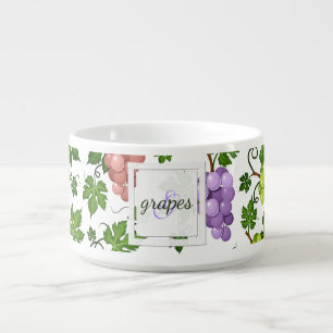 Gentle Grapes and Grapevines Bowl