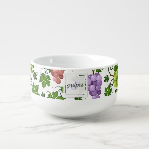 Gentle Grapes and Grapevines Soup Mug