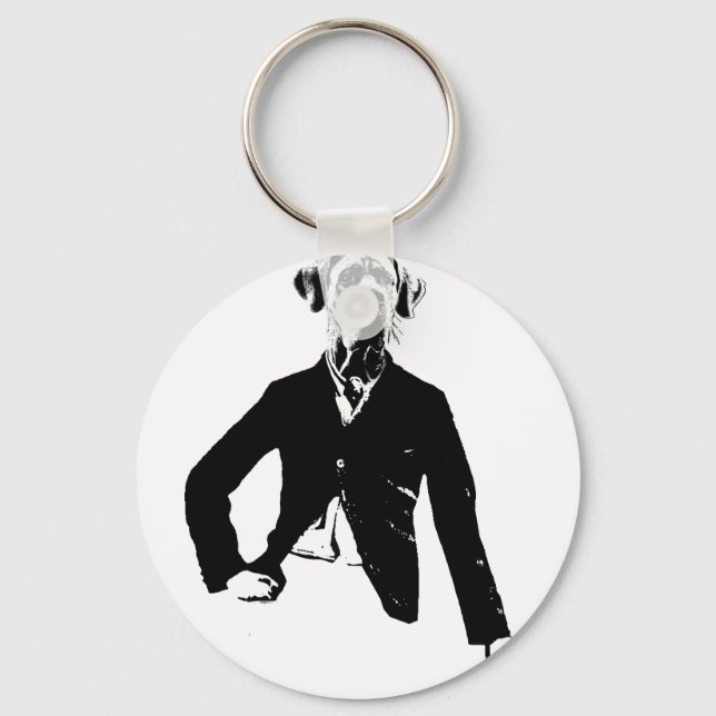 Gentle Great Dane Keychain (Front)