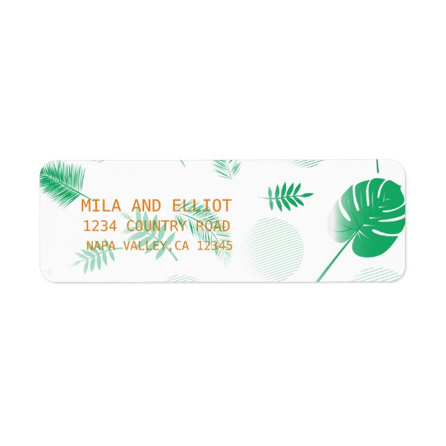 Gentle green leaves label (Front)