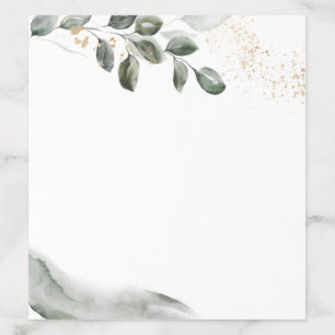  Gentle Greenery Watercolor Leaf   Gold Dust  Envelope Liner