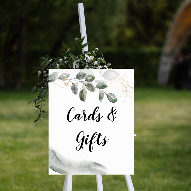  Gentle Greenery Watercolor Leaf | Gold Dust | Poster (Creator Uploaded)