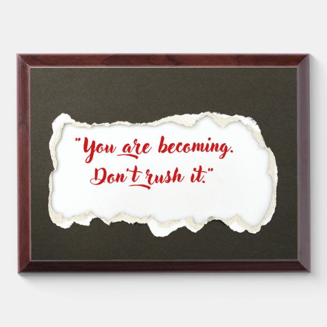  Gentle Growth Motivational  Award Plaque (Horizontal)