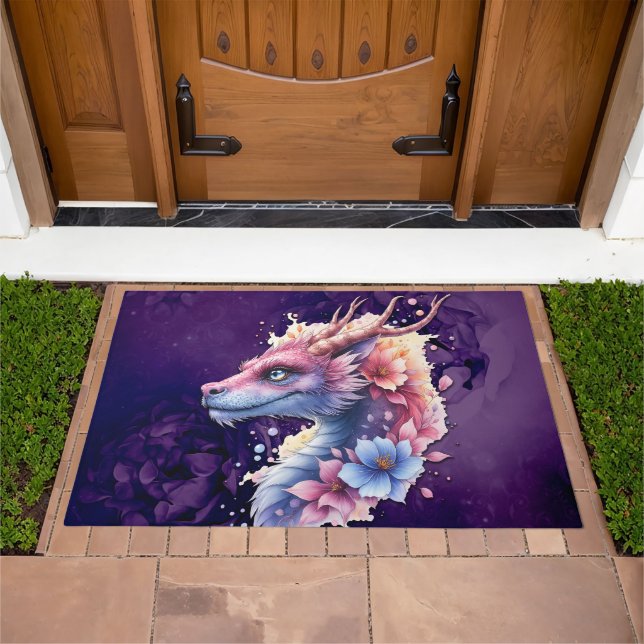 Gentle Guardian Dragon.  Doormat (Outdoor)
