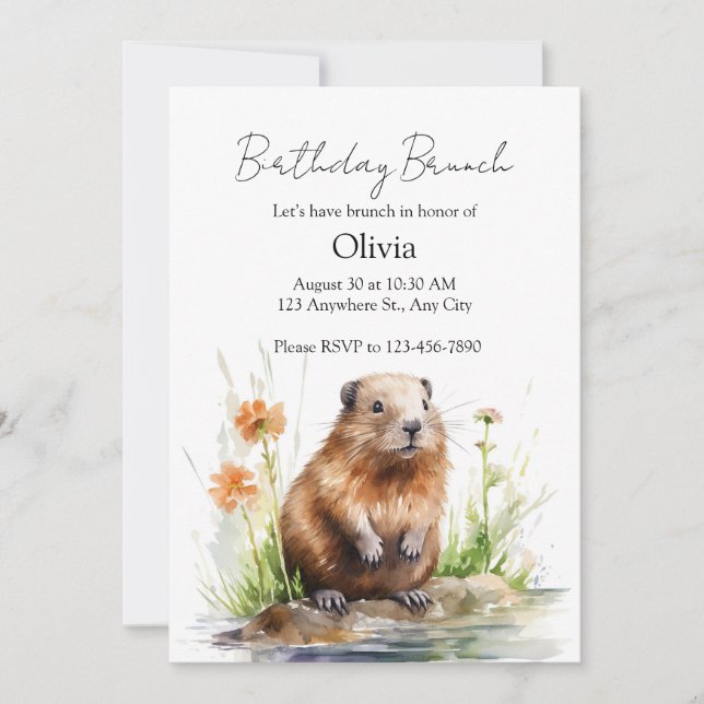 Gentle Guardian of the Meadow Invitation (Front)