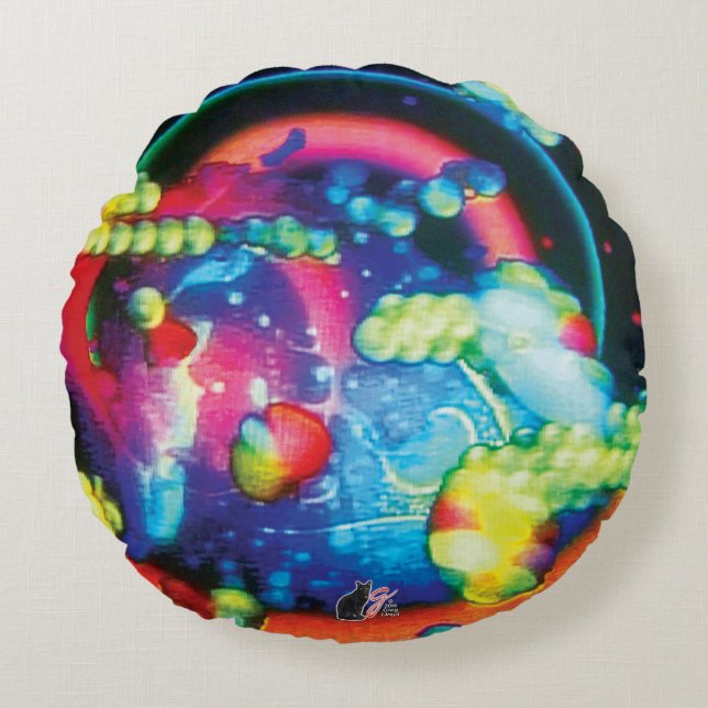 Gentle Gyre Round Pillow (Front)