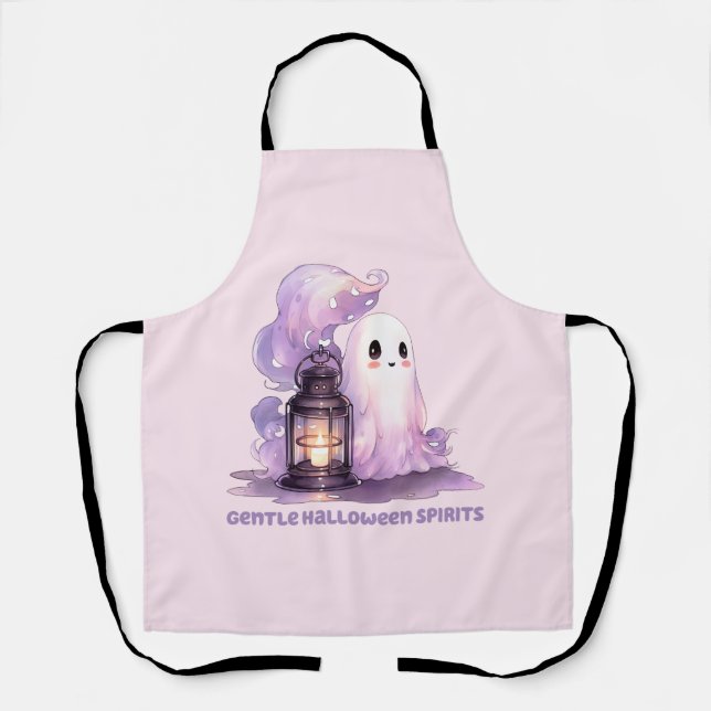 Gentle Halloween Spirits - Pastel Ghost Apron (Front)