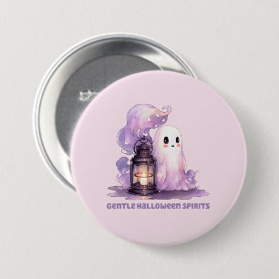 Gentle Halloween Spirits - Pastel Ghost Button