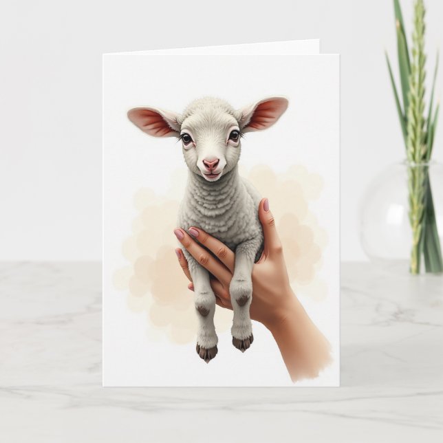 Gentle Lamb New Life Card (Front)