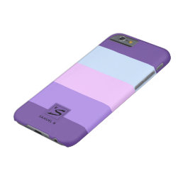 Gentle Lavender Dreams Color Palette Monogram Barely There iPhone 6 Case