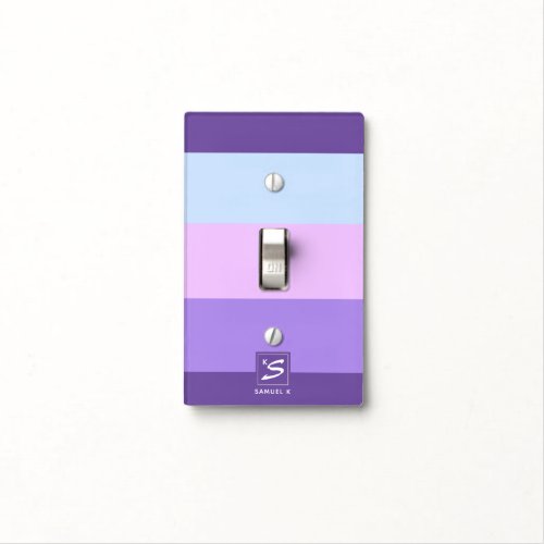 Gentle Lavender Dreams Color Palette Monogram Light Switch Cover
