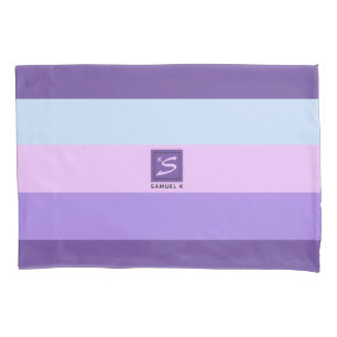Gentle Lavender Dreams Color Palette Monogram Pillowcase