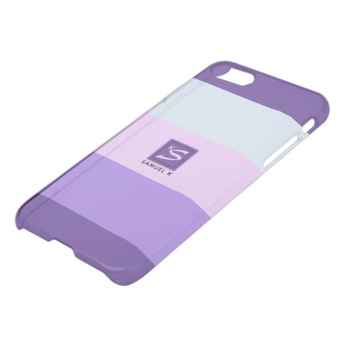 Gentle Lavender Dreams Color Palette Monogram iPhone SE87 Case