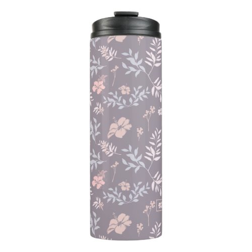 Gentle Lavender  Pink Floral Pattern Personalized Thermal Tumbler