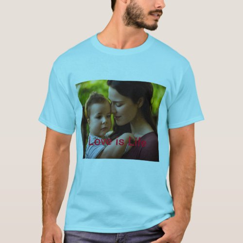 Gentle Love Brunette Beauty with Baby Fever T_Shirt