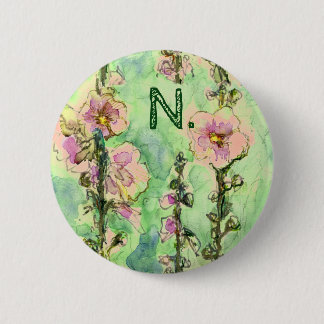 Gentle Mallow with your monogram Button
