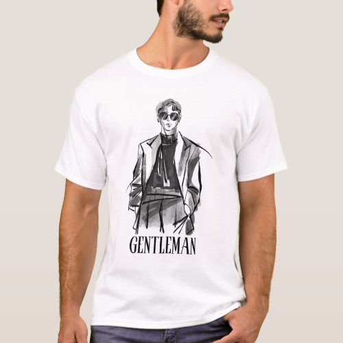 Gentle man t shirt design for man