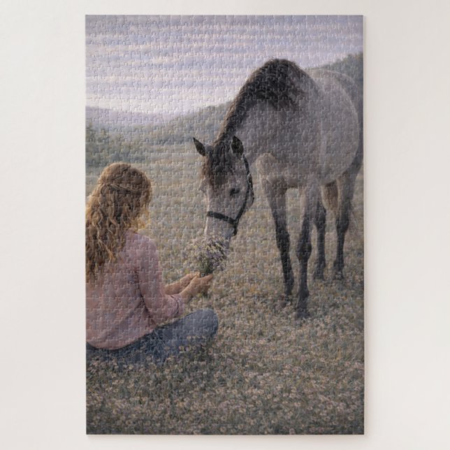 Gentle Meadow | Horse Art | Puzzle (Vertical)