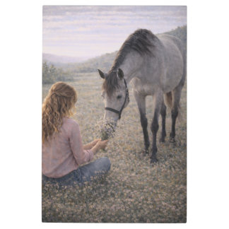 Gentle Meadow | Horse Print | Metal Wall Art