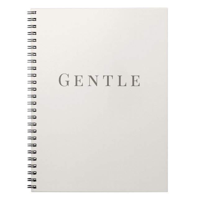 Gentle – Minimal Typography Notebook (Front)