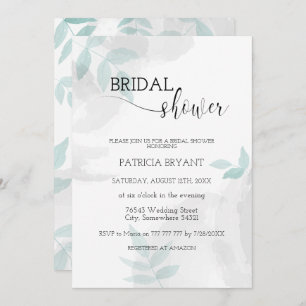 Gentle mint and gray Bridal Shower Invitation