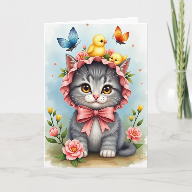 Gentle Moms Day Animal Friends Card (Front)