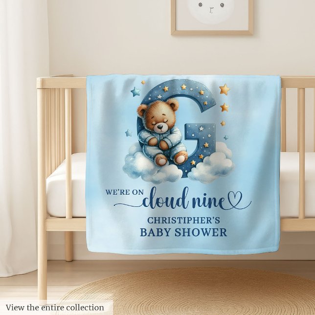 Gentle Monogram Blanket Letter G for Boy Shower (Gentle Monogram Blanket Letter G for Boy Shower)