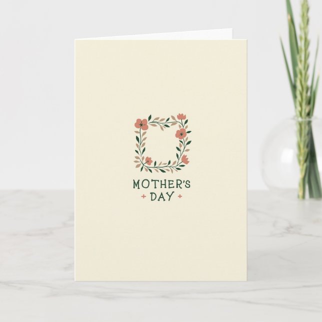 Gentle Mothers Day Floral Card (Front)