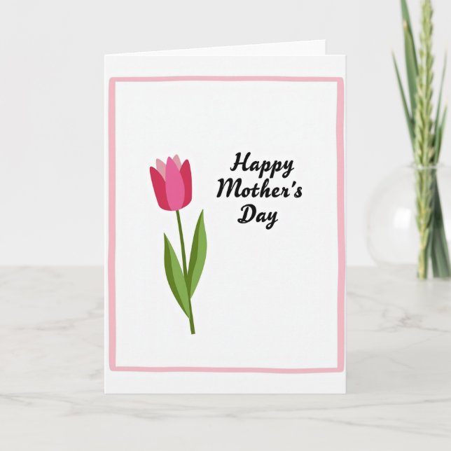 Gentle Mothers Day Flower Card (Front)