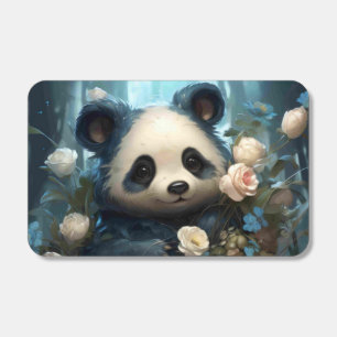 Gentle Panda Bear Among Jungle Roses Matchboxes