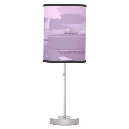 Gentle Pastel Lavender Abstract Table Lamp