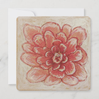 Gentle Pink Flower art  Holiday Card