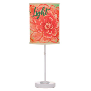 Gentle Pink Flower art Table Lamp