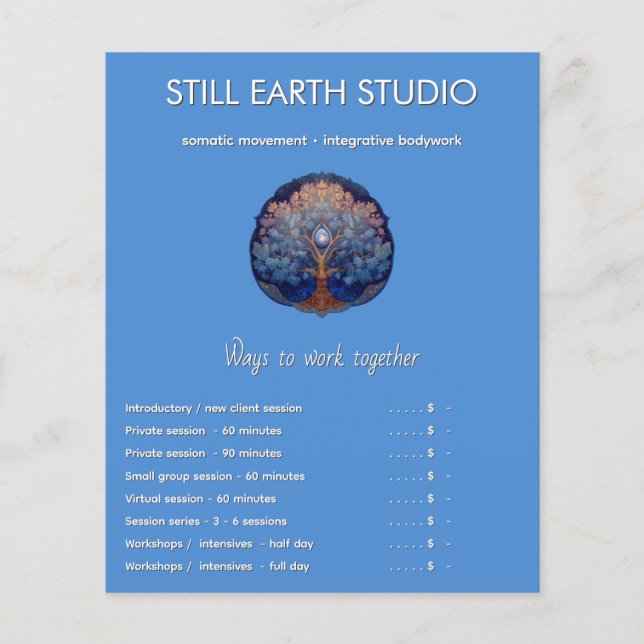 Gentle Radiance | Tree of Life B&B Flyer (Front)