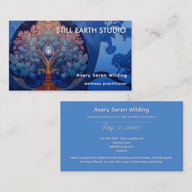 Gentle Radiance | Tree of Life Business Card (Front/Back)