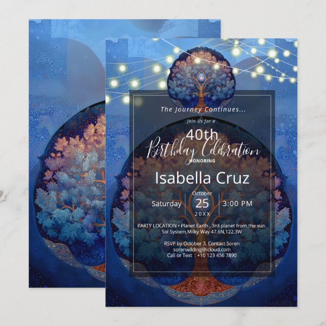 Gentle Radiance | Tree of Life Invitation (Front/Back)