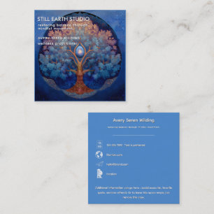 Gentle Radiance   Tree of Life Square Business Card