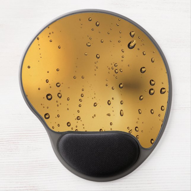 Gentle Raindrops: Gel Mouse Pad for a Calming Desk (Front)