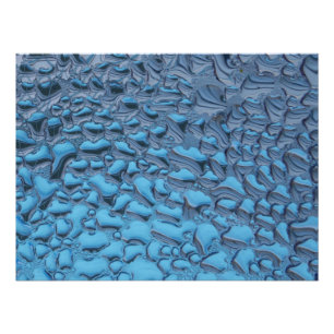 Gentle raindrops on blue glass   poster