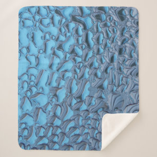 Gentle raindrops on blue glass  sherpa blanket