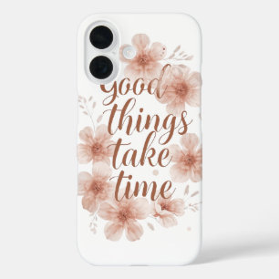 Gentle Reminder with Soft Florals iPhone 16 Case