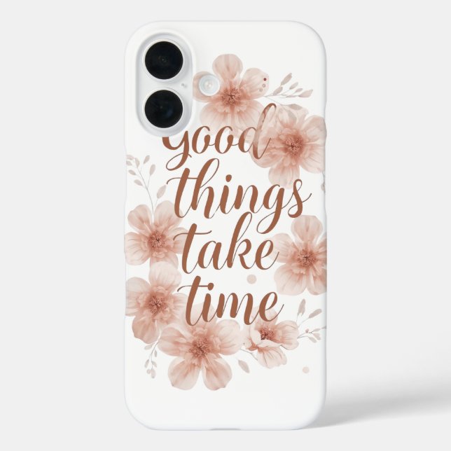 Gentle Reminder with Soft Florals Case-Mate iPhone Case (Back)