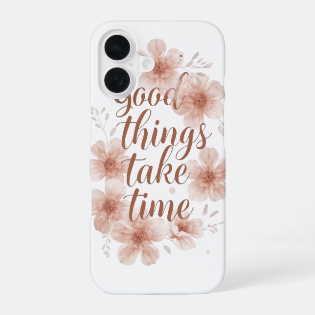 Gentle Reminder with Soft Florals Iphone Case (Back)