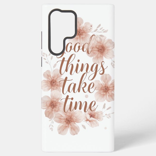 Gentle Reminder with Soft Florals Samsung Galaxy Case (Back)