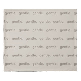Gentle Repeated Word Pattern Cozy, Calm & Soft  Duvet Cover
