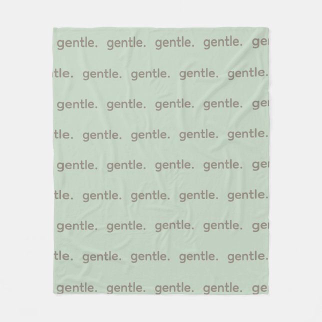 Gentle Repeated Word Pattern Cozy, Calm & Soft  Fleece Blanket (Front)