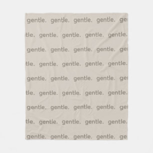Gentle Repeated Word Pattern Cozy, Calm & Soft Fleece Blanket