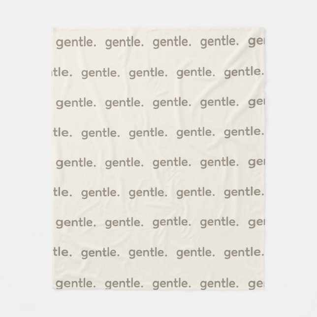 Gentle Repeated Word Pattern Cozy, Calm & Soft  Fleece Blanket (Front)