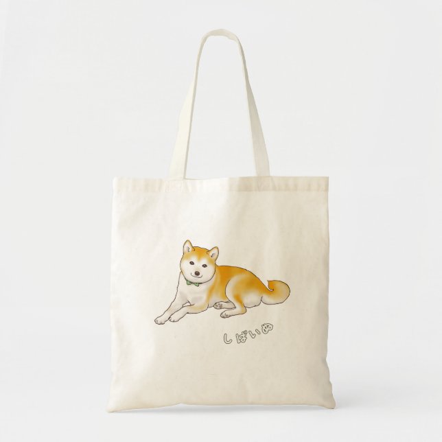 Gentle Shiba Inu Dog Tote Bag (Front)