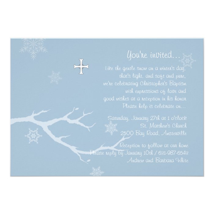 Gentle Snow Invitation